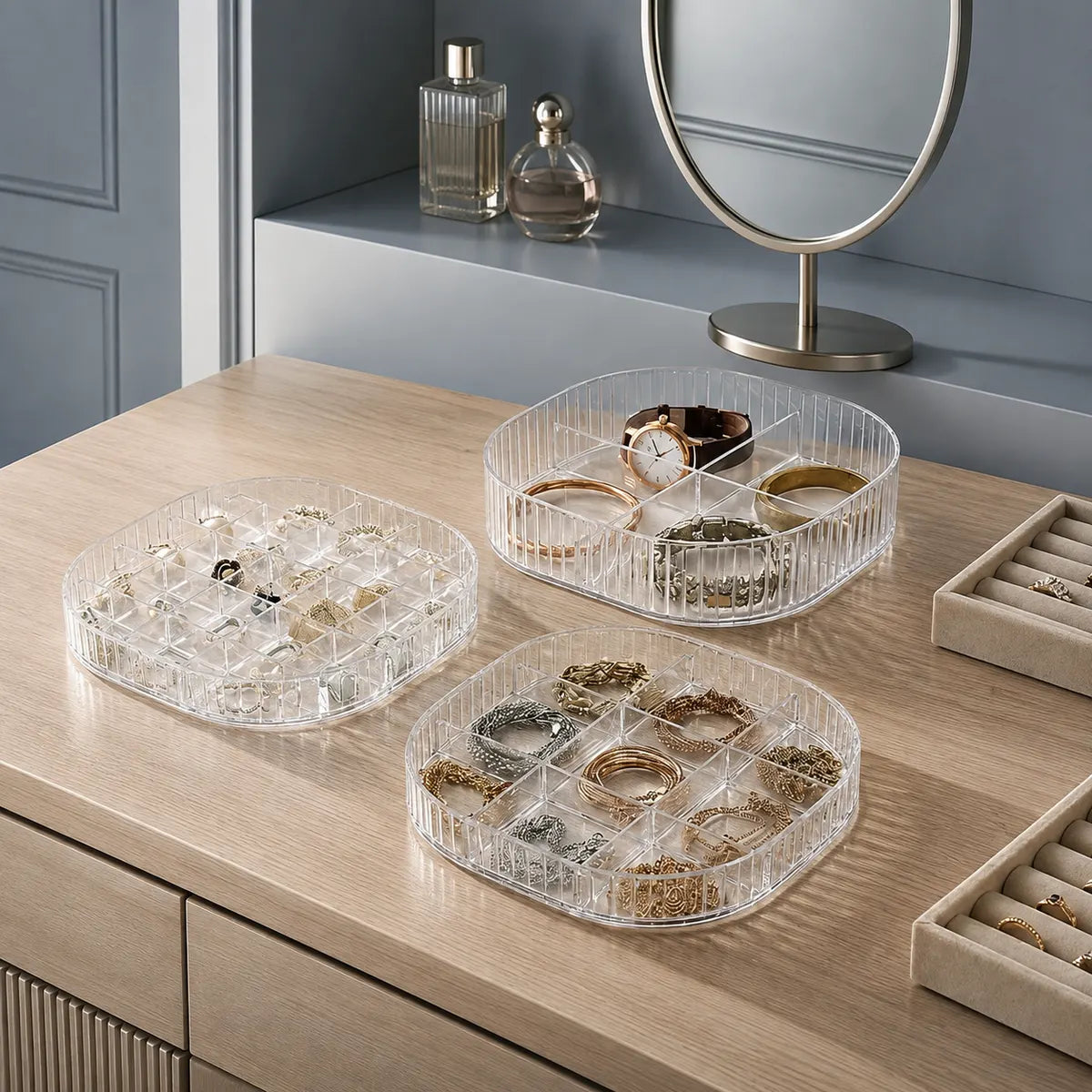 Gemkeepery 3-Tier Clear Jewelry Organizer