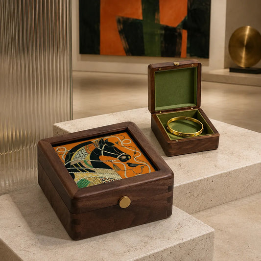 Gemkeepery Vintage Wooden Jewelry Box