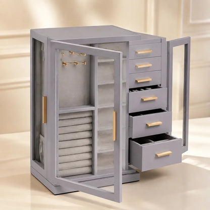 Gemkeepery Rotating Jewelry Box with Drawers