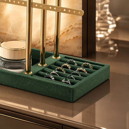 Gemkeepery Tiered Velvet Jewelry Organizer Stand