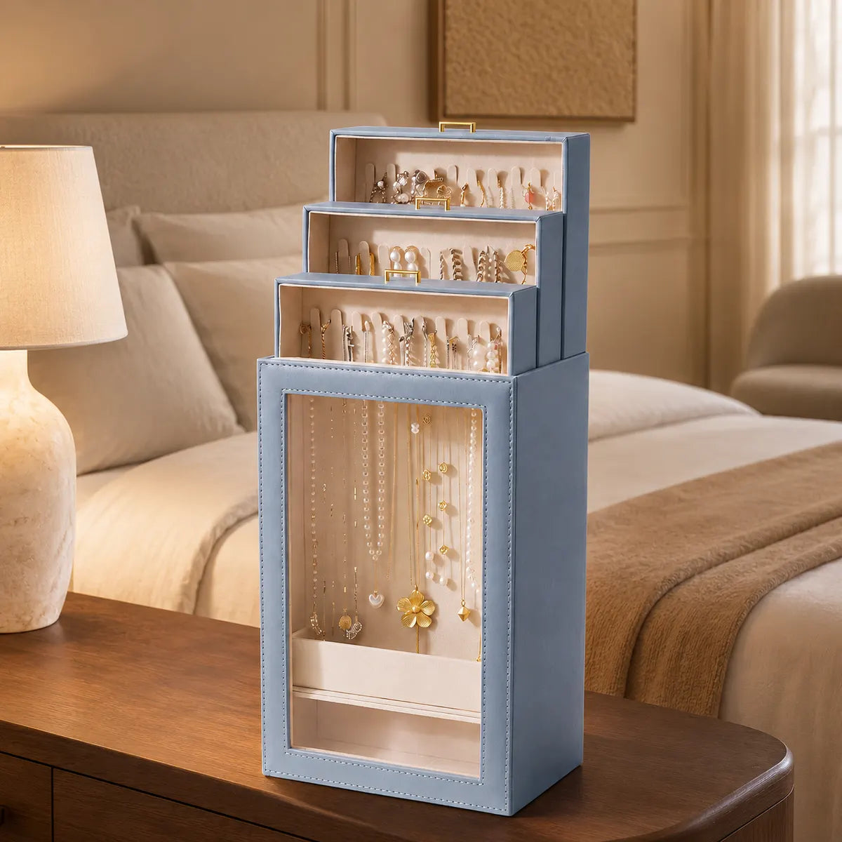 Gemkeepery Vertical Necklace Organizer Box